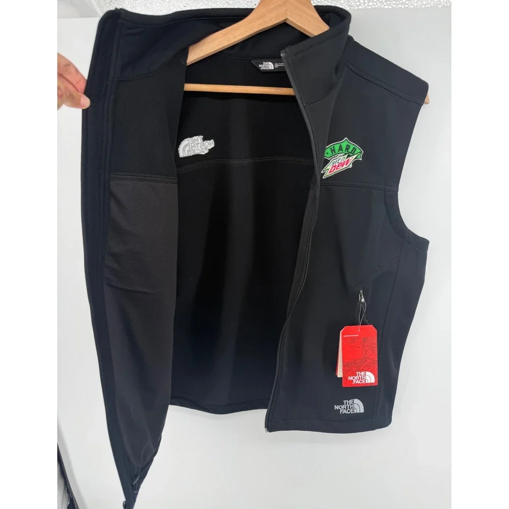The‎ North Face Ridgewall Soft Shell Vest Mountain Dew Black Mens Medium NWT